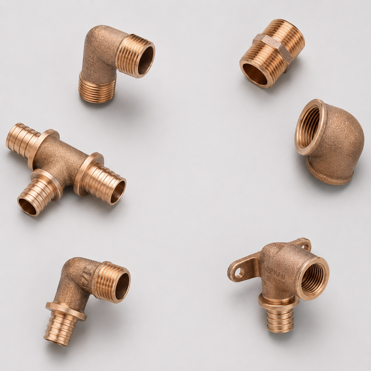 Gunmetal fittings for plumbing and heating installations