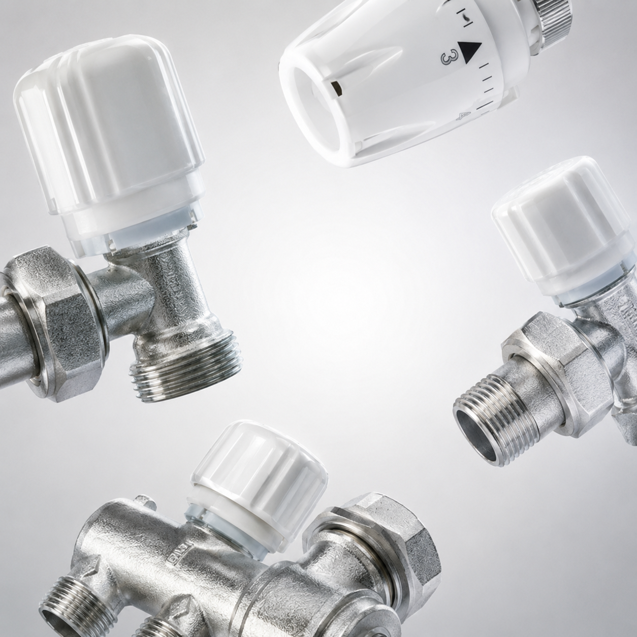 Radiator valves and accessories for radiators and central heating