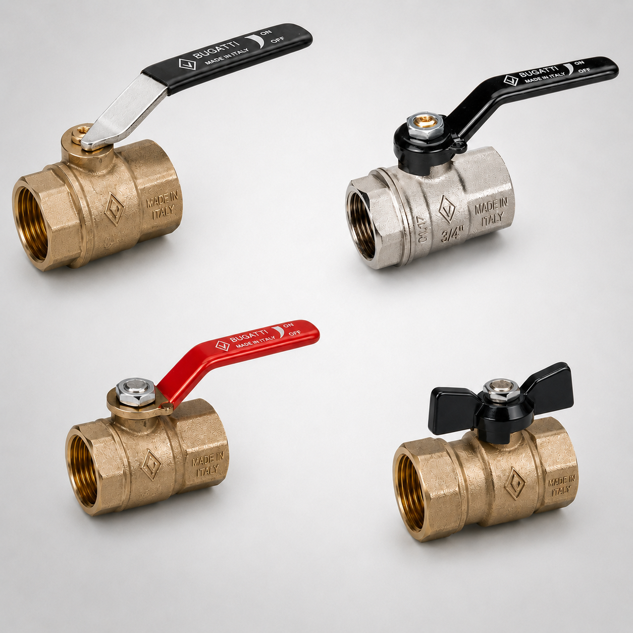 Ball valves for plumbing, heating and installation systems