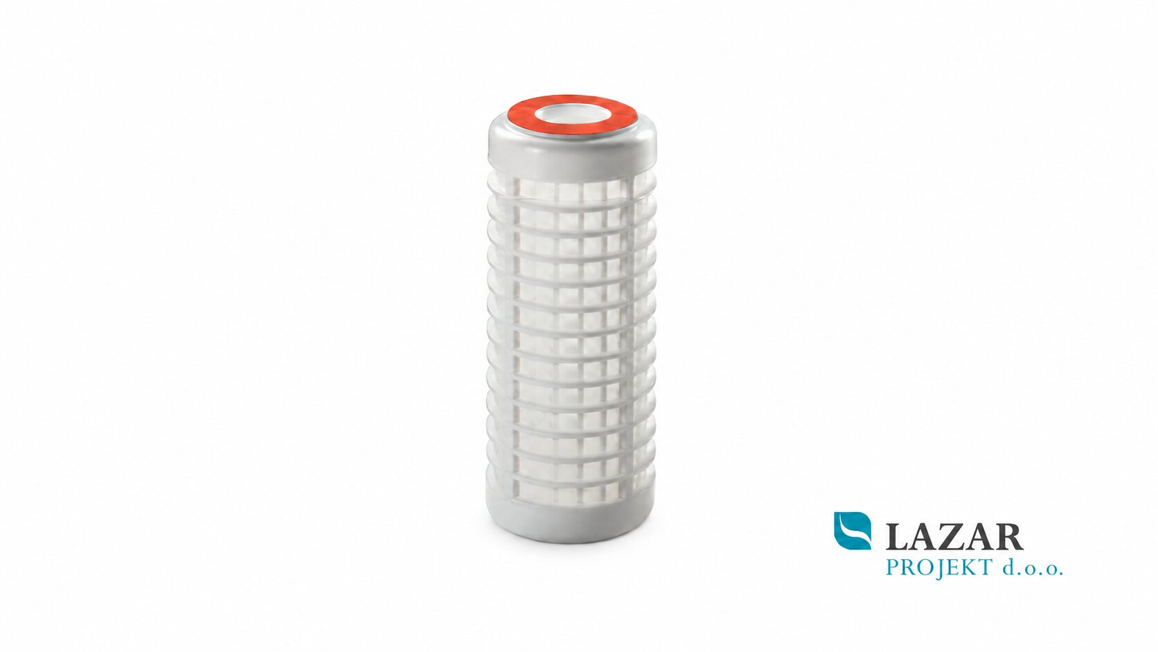 Atlas RA5012114 filter vložek SX  5" - 50 mikronov za vodni filter, cilindrična izvedba s plastičnim ohišjem, mrežasto zaščito in zgornjim tesnilom.