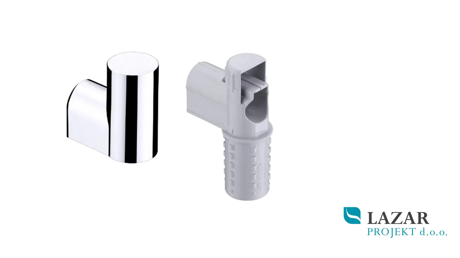 Hansgrohe 92110000 stenski nosilec s kromiranim pokrovom za pršno palico Ø 25 mm