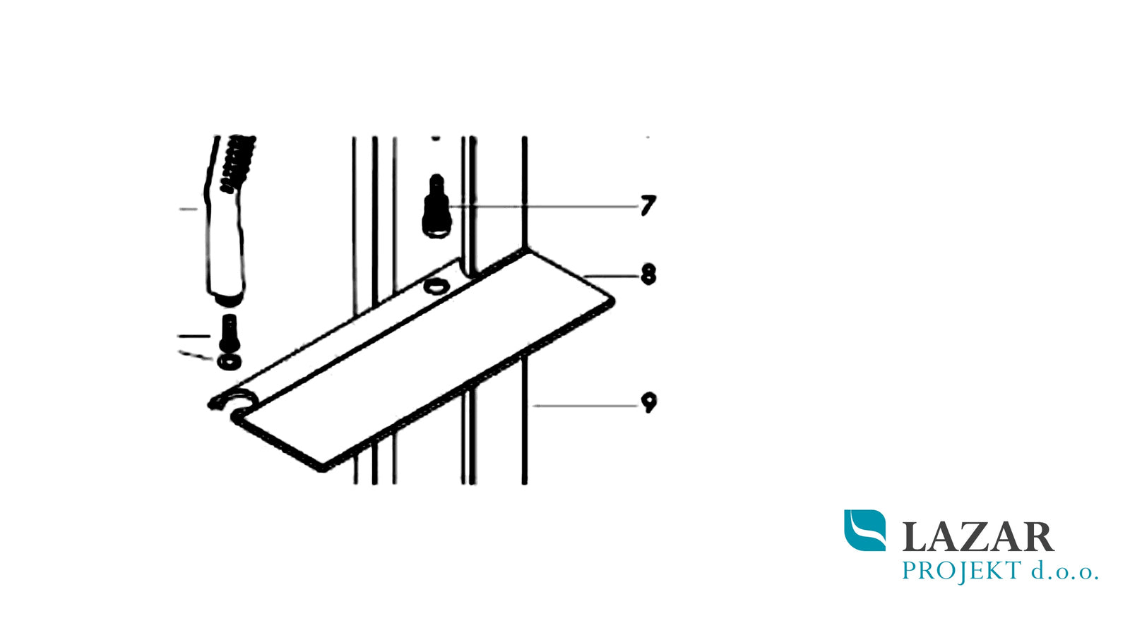Hansgrohe Raindance E 95528000 bela steklena polica za Showerpipe 420