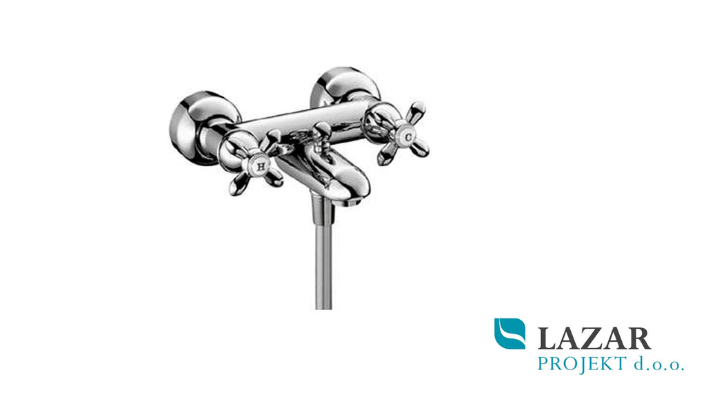 Hansgrohe AXOR Carlton 17430000 dvoročna stenska armatura za kad in prho, krom. Tuš cev in ročna prha nista vključeni. Slabše ohranjena embalaža.