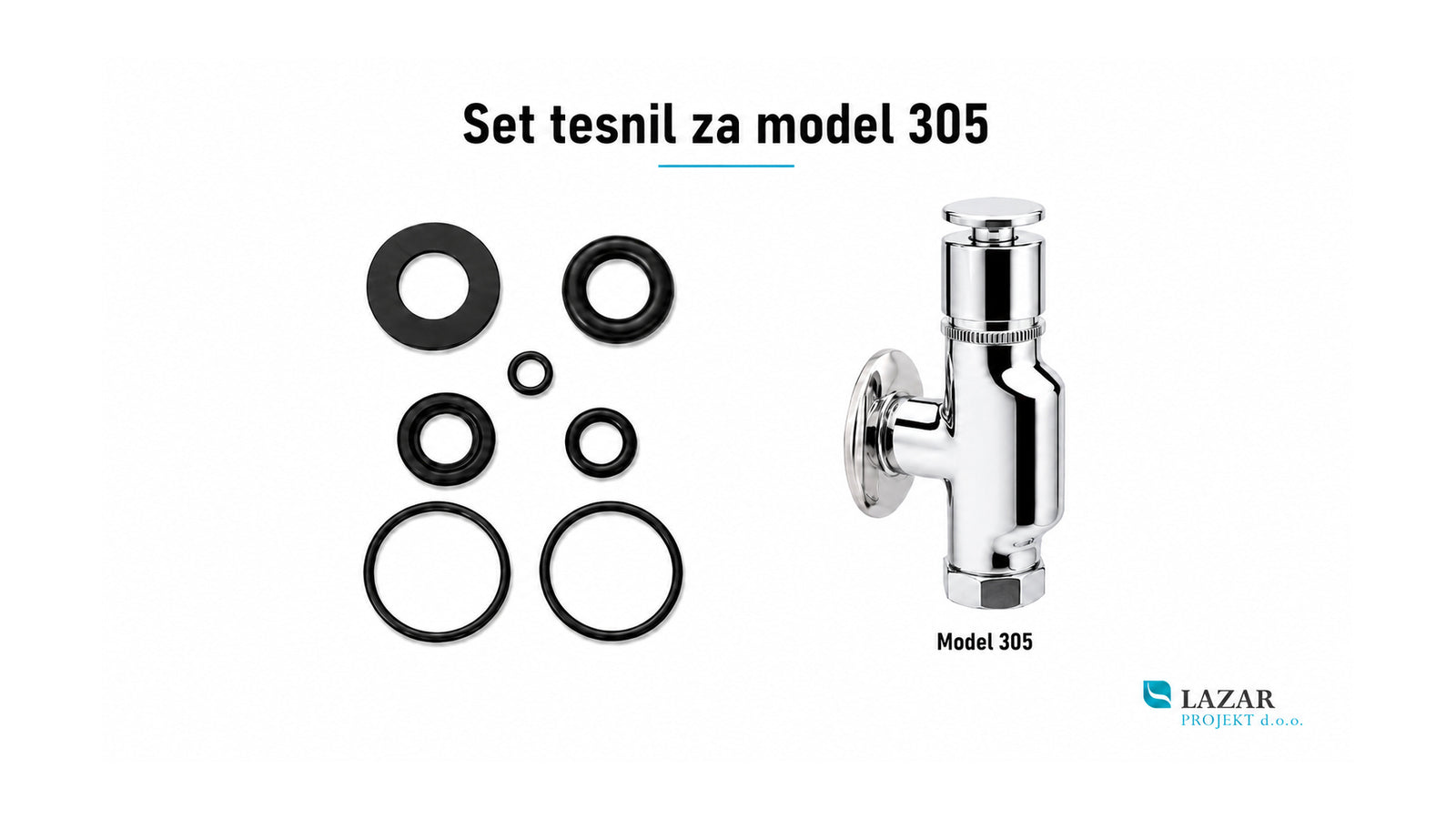 Set tesnil T305 za potisni ventil samozaporne armature La Torre 305