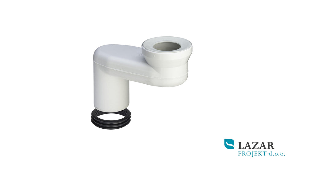 Viega WC priključni kos 340780 oz. 8090-.1 za priklop WC talne školjke z belim plastičnim ohišjem in tesnilom